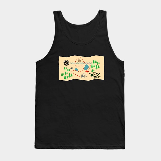 Oak Island Treasure Map Tank Top by OakIslandMystery